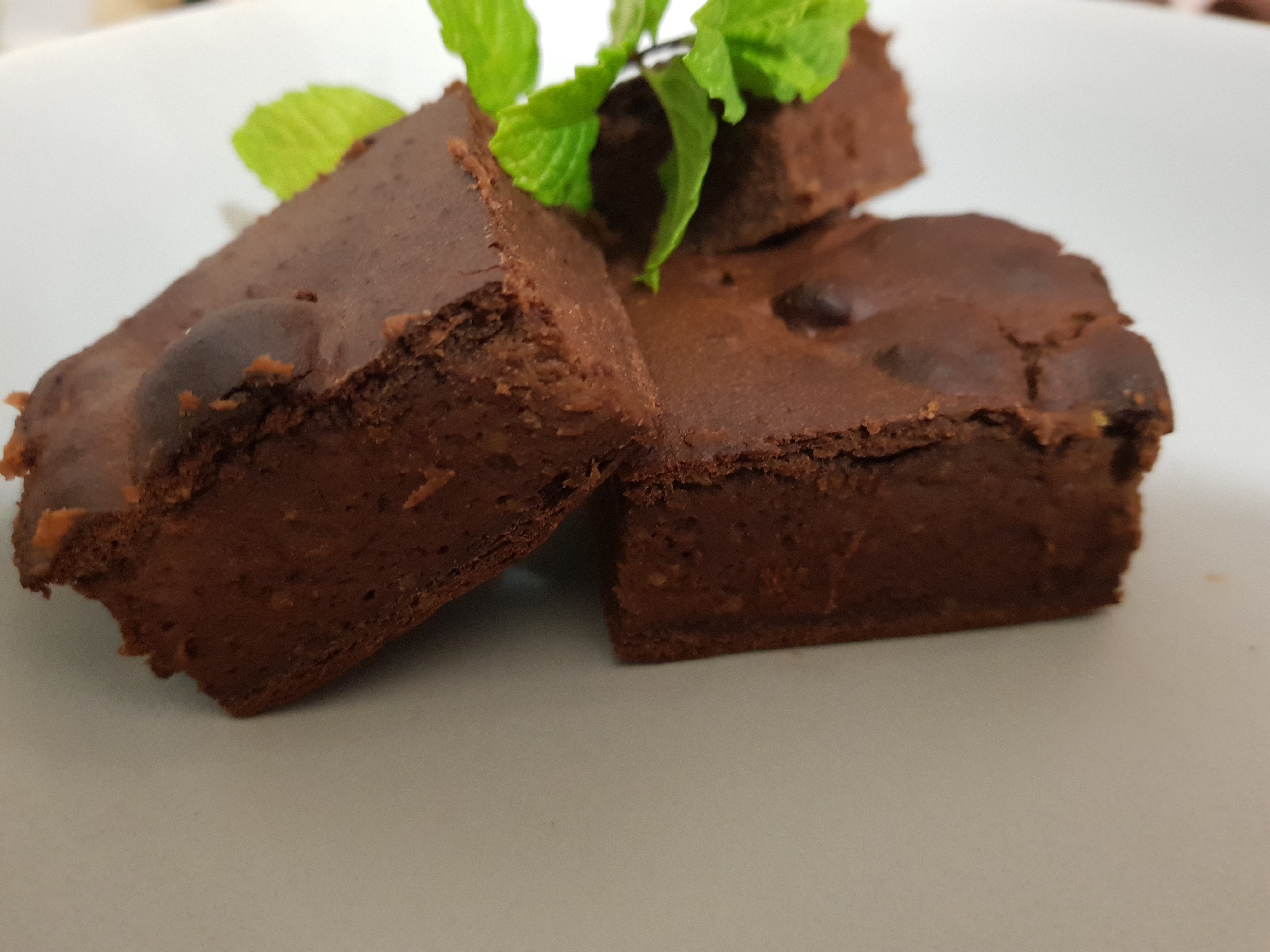 Fudgy Flour Free Choc-Banana Brownies