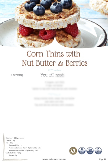 Corn Thins with Nut Butter & Berries