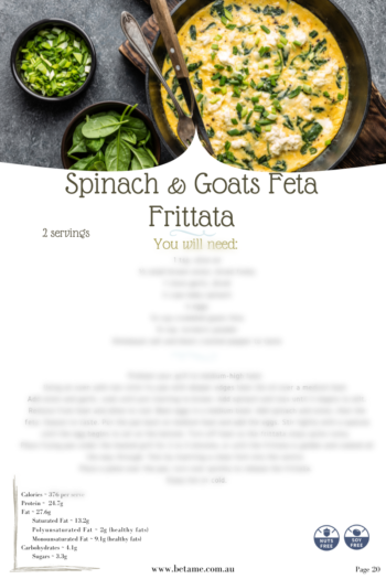 Spinach & Goats Feta Frittata