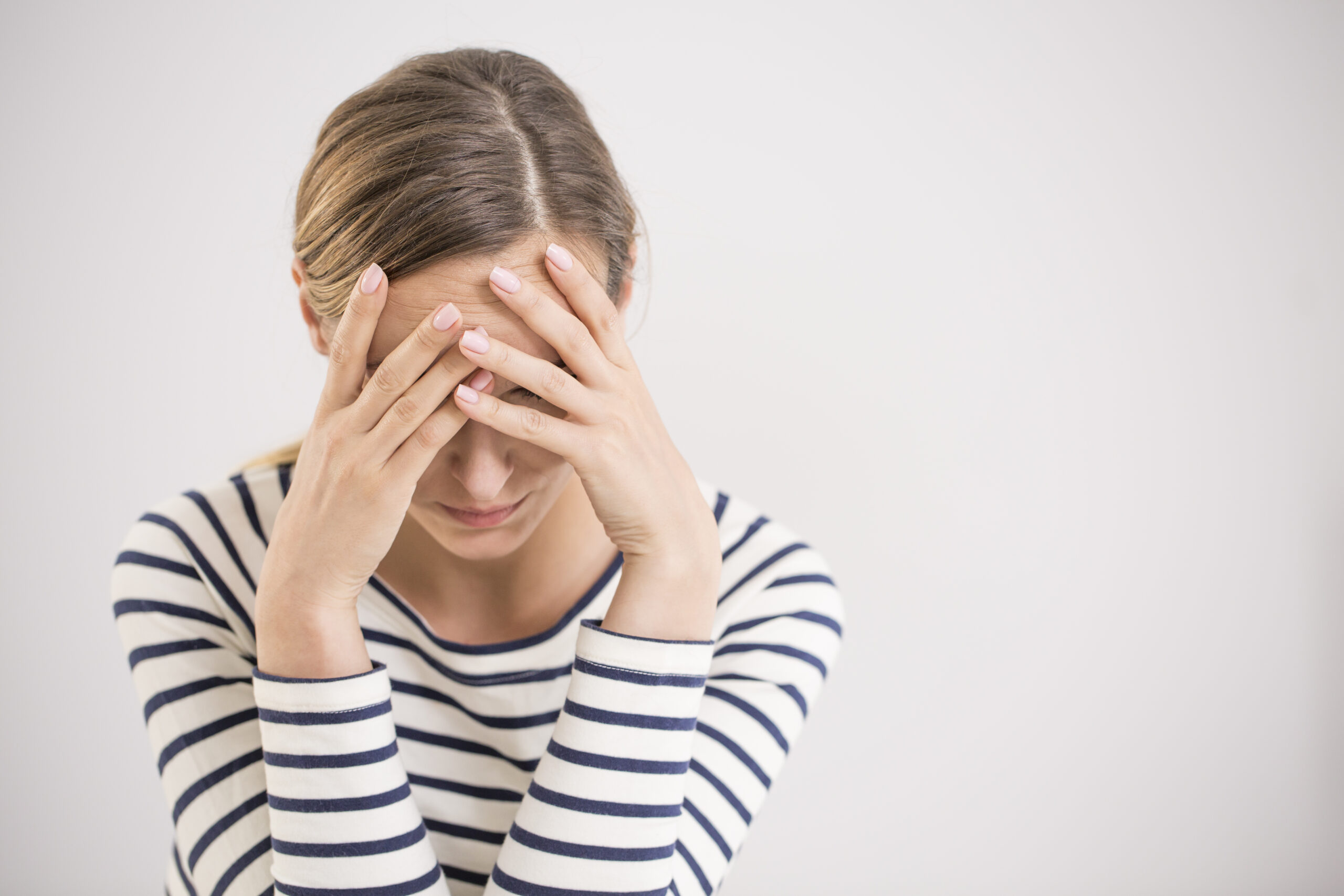 Woman experiencing stress and anxiety