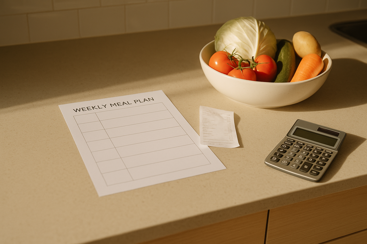 Meal planning and budgeting setup for nutrition support on the Gold Coast