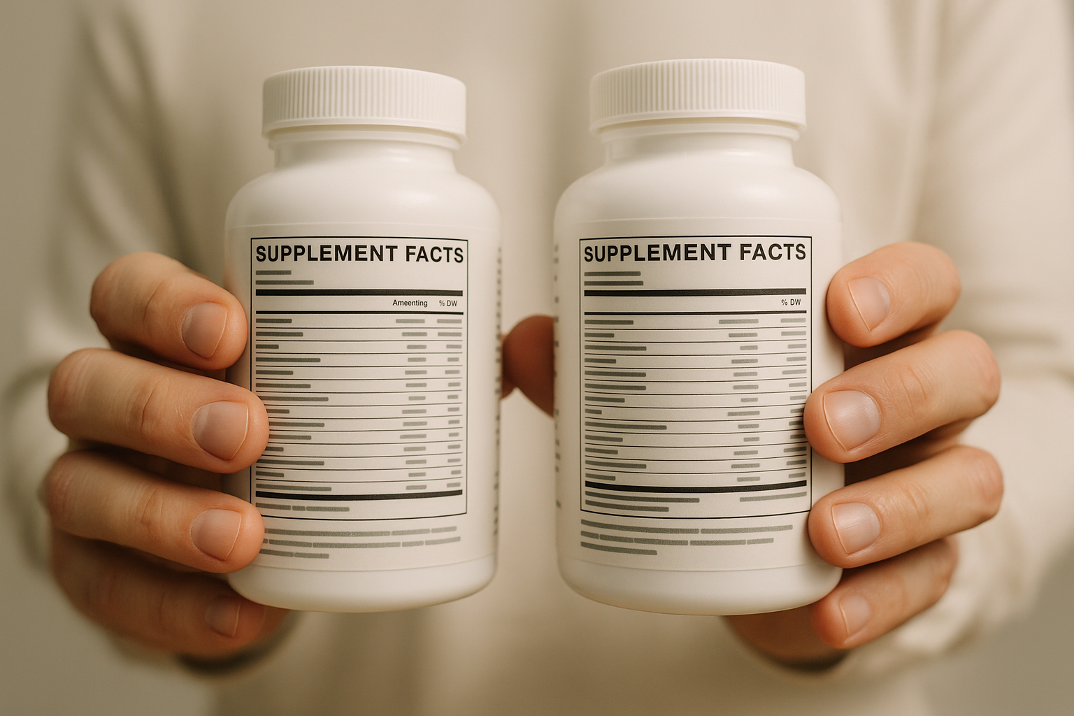 Comparing supplement labels and dosage information