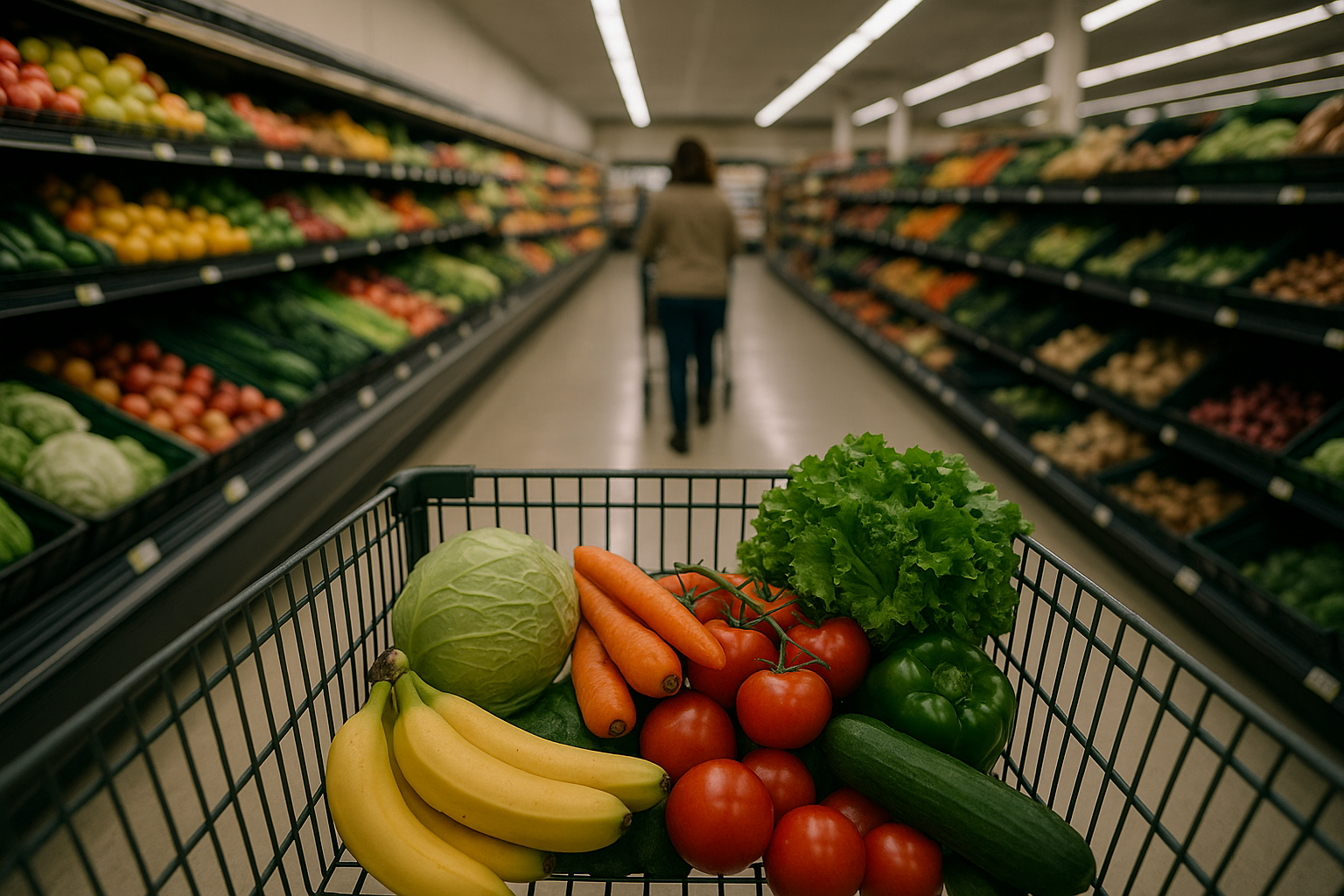 Fresh produce section for practical healthy shopping choices