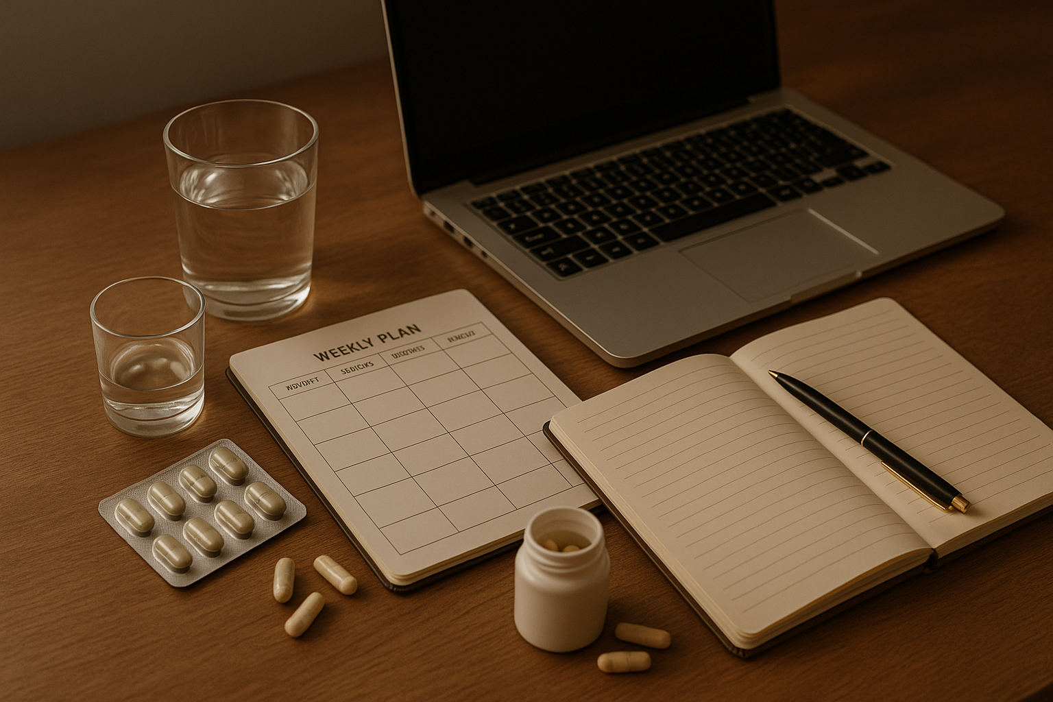 Simple weekly plan for taking supplements consistently