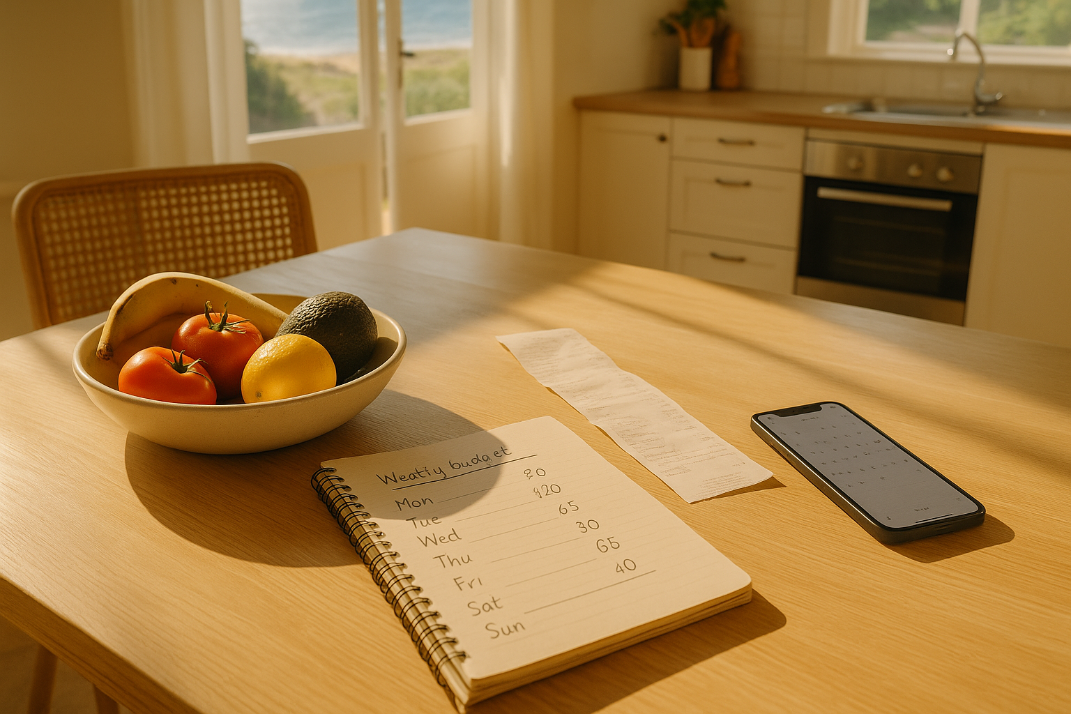 Budget planning setup for nutrition support at home on the Gold Coast