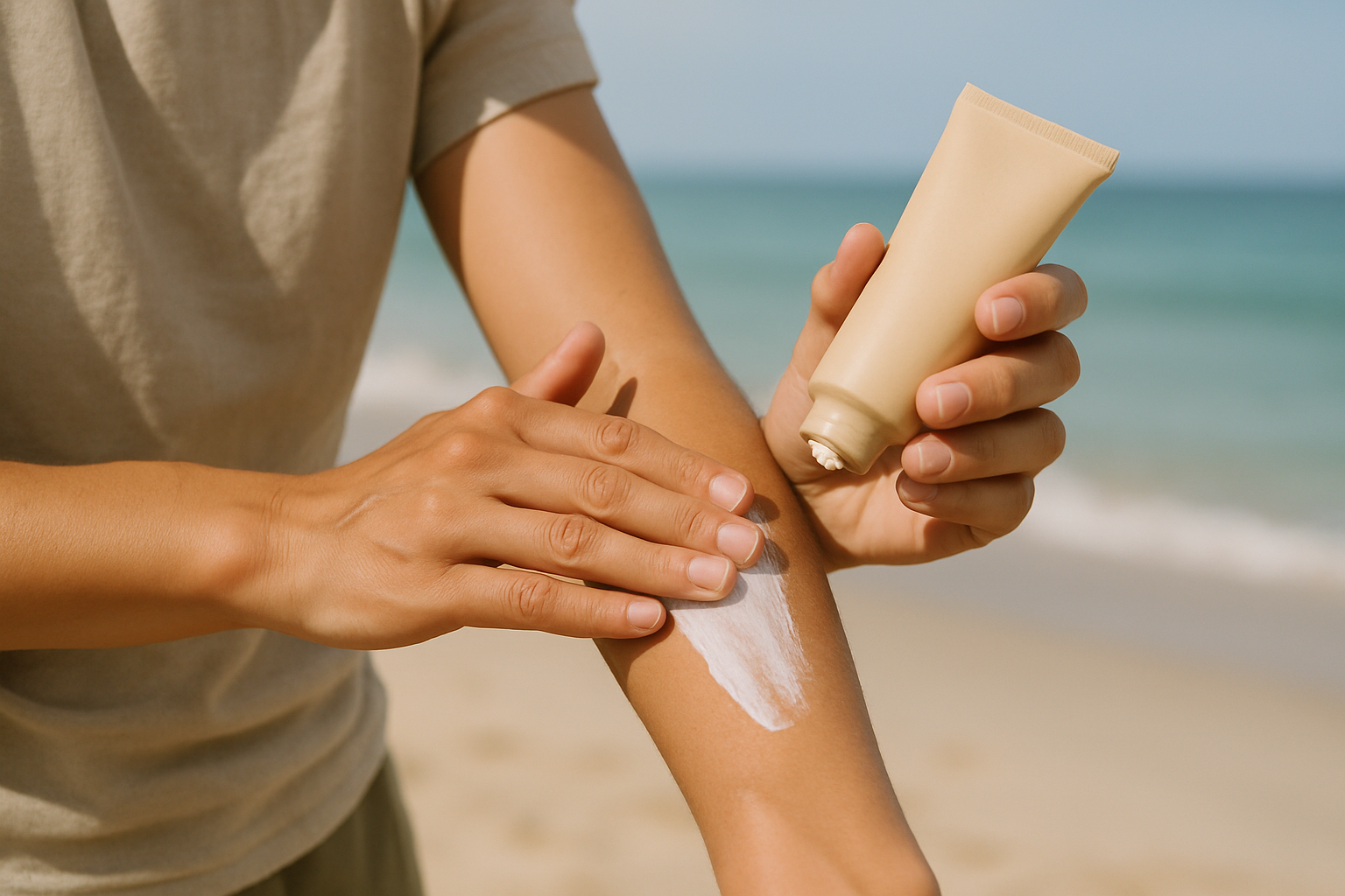 Applying sunscreen is a crucial part of Gold Coast skin care.